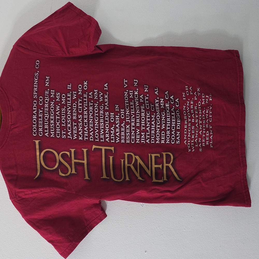 Country Josh Turner Concert Tour Maroon Tshirt - Picture 6 of 8